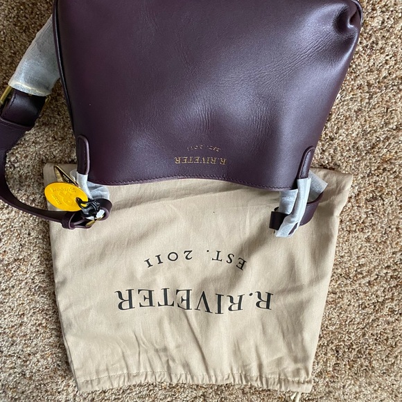 NWT R. Riveter “Connie” Plum Crossbody - Picture 4 of 9
